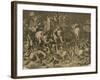 Hannibal's Elephants Attacking Roman Legions-null-Framed Giclee Print