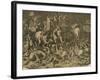 Hannibal's Elephants Attacking Roman Legions-null-Framed Giclee Print