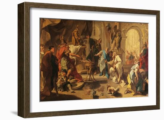 Hannibal Swearing Revenge Against Romans-Giovanni Battista Pittoni the Younger-Framed Giclee Print