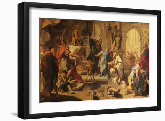 Hannibal Swearing Revenge Against Romans-Giovanni Battista Pittoni the Younger-Framed Premium Giclee Print