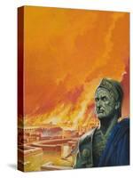 Hannibal with Carthage in Flames-Severino Baraldi-Stretched Canvas
