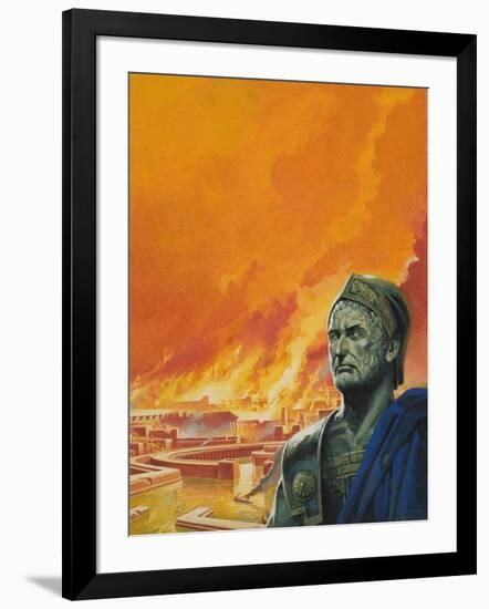 Hannibal with Carthage in Flames-Severino Baraldi-Framed Giclee Print