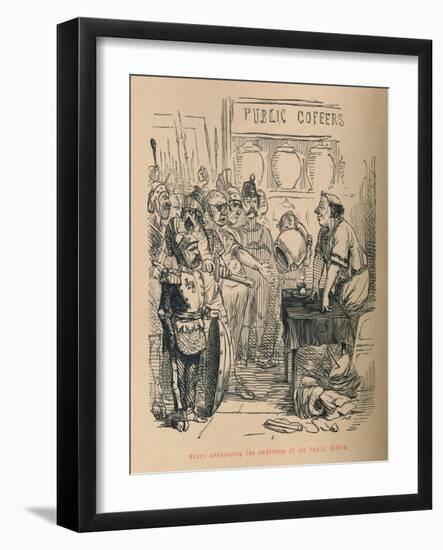 'Hanno announcing the emptiness of the Public Coffers', 1852-John Leech-Framed Giclee Print