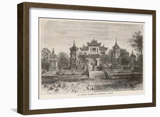 Hanoi: the Temple of Confucius-null-Framed Art Print