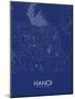 Hanoi, Viet Nam Blue Map-null-Mounted Poster