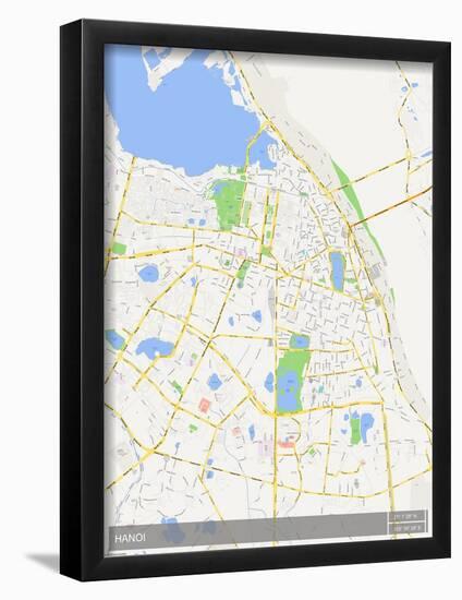 Hanoi, Viet Nam Map-null-Framed Poster