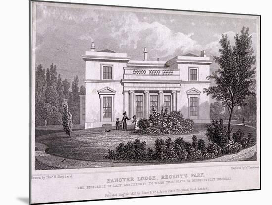 Hanover Lodge, Regent's Park, Marylebone, London, 1827-William Tombleson-Mounted Giclee Print