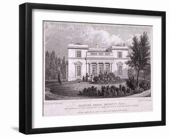 Hanover Lodge, Regent's Park, Marylebone, London, 1827-William Tombleson-Framed Giclee Print