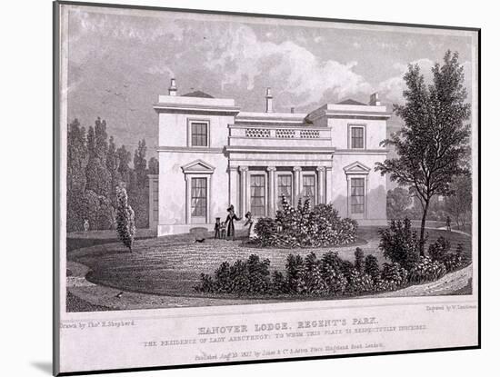 Hanover Lodge, Regent's Park, Marylebone, London, 1827-William Tombleson-Mounted Giclee Print