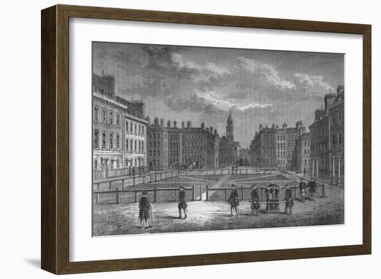 Hanover Square, Westminster, London, in 1750, c1800 (1878)-Unknown-Framed Giclee Print