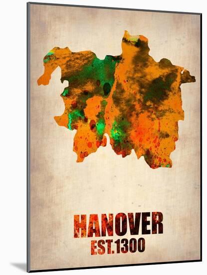 Hanover Watercolor Poster-NaxArt-Mounted Art Print