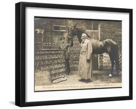 Hans' a Horse of Singular Mathmatical Skill with His Handler and His Tutor Wilhelm Von Osten-null-Framed Photographic Print