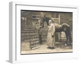 Hans' a Horse of Singular Mathmatical Skill with His Handler and His Tutor Wilhelm Von Osten-null-Framed Photographic Print