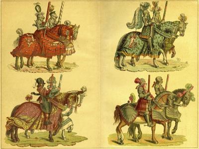 Knights on horseback