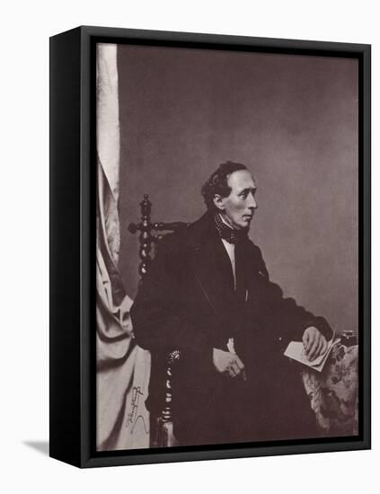 Hans Christian Andersen, Danish Author, 19th Century-Franz Hanfstaengl-Framed Stretched Canvas