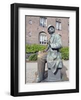 Hans Christian Andersen Statue, Copenhagen, Denmark, Scandinavia, Europe-Christian Kober-Framed Photographic Print