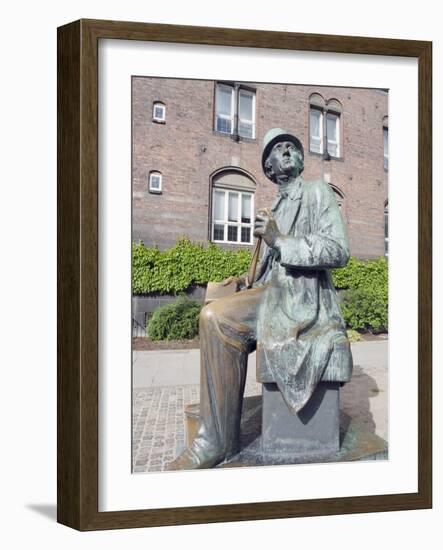 Hans Christian Andersen Statue, Copenhagen, Denmark, Scandinavia, Europe-Christian Kober-Framed Photographic Print