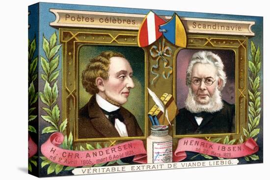 Hans Christian Anderson and Henrik Ibsen, C1900-null-Stretched Canvas