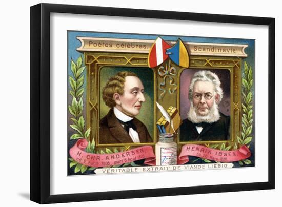 Hans Christian Anderson and Henrik Ibsen, C1900-null-Framed Giclee Print