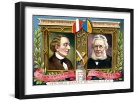 Hans Christian Anderson and Henrik Ibsen, C1900-null-Framed Giclee Print