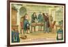 Hans Christian Oersted Showing His Friends the Deviation of the Magnetic Needle under the Influence-null-Framed Giclee Print