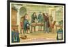 Hans Christian Oersted Showing His Friends the Deviation of the Magnetic Needle under the Influence-null-Framed Giclee Print