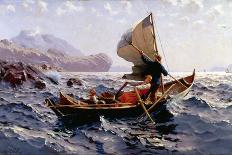 Summer's Day in Norway; Ein Sommertag in Norwegen-Hans Dahl-Stretched Canvas