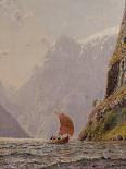 Sailing in a Fjord-Hans Dahl-Giclee Print