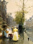 An October Morning in Amsterdam, C1895-Hans Hermann-Framed Giclee Print