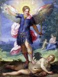 Archangel Michael Tramples the Devil-Hans Johann Rottenhammer-Mounted Art Print