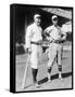 Hans Lobert, NY Giants, Joe Schultz Brooklyn Dodgers, Baseball Photo - New York, NY-Lantern Press-Framed Stretched Canvas