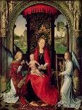The Virgin and Child Enthroned with Two Angels-Hans Memling-Giclee Print