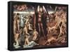 Hans Memling The recent court, Triptych, Middle panel: Maiestas Domini and Archangel Michael with s-null-Framed Poster