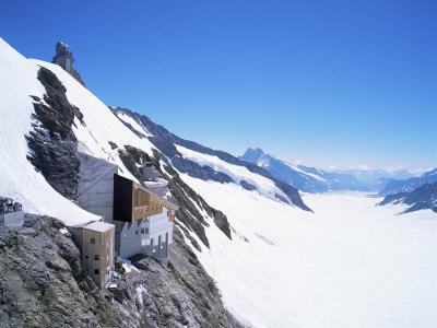 Jungfraujoch, 3454 M, and Aletsch Glacier, Bernese Oberland, Swiss Alps, Switzerland