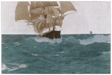 "Before the Wind", a Ship Sets Her Out-Riggers to Take Advantage of a Favorable Wind-Hans Petersen-Art Print