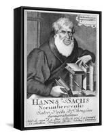 Hans Sachs, German Meistersinger (Mastersinge), Poet, Playwright and Shoemaker, 1623-L Kilina-Framed Stretched Canvas