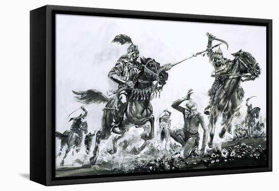 Hans Schiltberger Was Saved on the Turkish Battle Fields by the Warrior Soleiman-Graham Coton-Framed Stretched Canvas