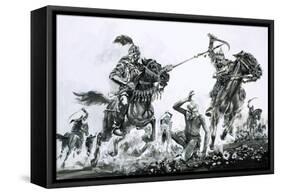 Hans Schiltberger Was Saved on the Turkish Battle Fields by the Warrior Soleiman-Graham Coton-Framed Stretched Canvas