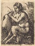 Satyr Woman Playing Bagpipe, c.1525-50-Hans Sebald Beham-Giclee Print