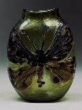 Blown Glass Vase with Butterfly in Colored Paste-Hans Stoltenberg Lerche-Giclee Print