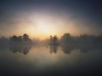 Morning Mist and Sunrise along Wetlands-Hans Strand-Photographic Print