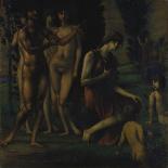 Triptych: the Hesperides, 1884-85-Hans von Marées-Framed Stretched Canvas