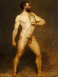 A Seated Male Nude-Hans Von Staschiripka Canon-Laminated Giclee Print