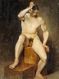 A Seated Male Nude-Hans Von Staschiripka Canon-Mounted Giclee Print