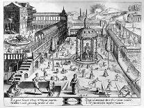 Palace Architecture with Pedestrians, 1596-Hans Vredeman de Vries-Framed Giclee Print