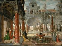 Palace Court, Detail from Fantastic Architectural View with Figures, 1568-Hans Vredeman de Vries-Giclee Print