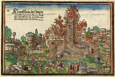 Destruction of the Krögelstein Castle by the Swabian League-Hans Wandereisen-Framed Stretched Canvas