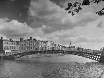 View of the Liffey River and the Metal Bridge in Dublin-Hans Wild-Photographic Print
