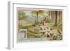 Hansel and Gretel: Birds Eating the Trail of Breadcrumbs Left by Hansel to Find the Way Home-null-Framed Giclee Print