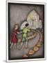 Hansel and Gretel Follow the Path up to the Witches House-Jennie Harbour-Mounted Art Print